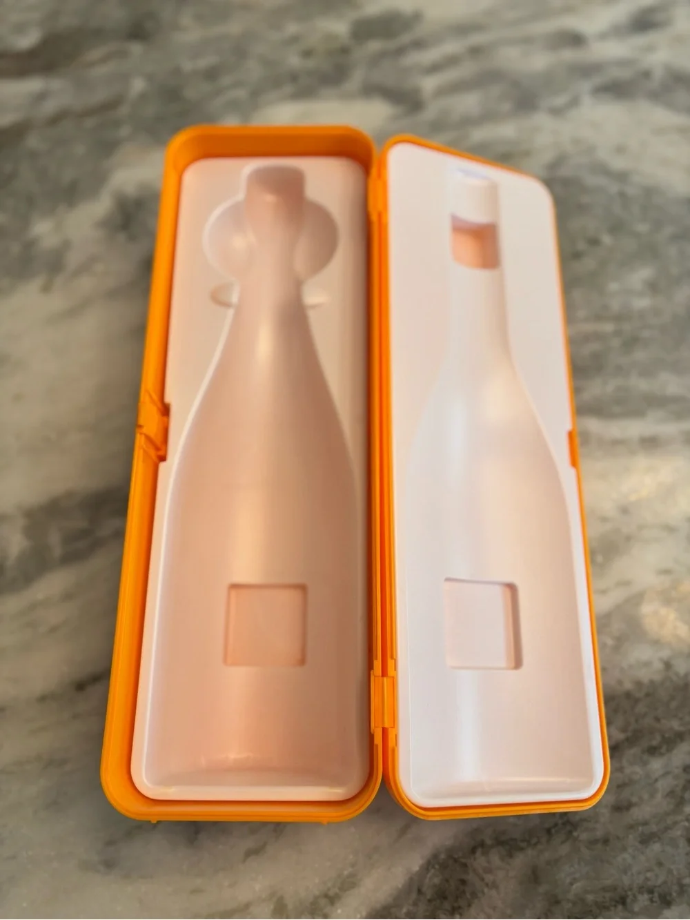 Veuve Clicquot champagne chiller gift box refrigerator shape orange